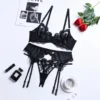 Bra and Panty Set with Garter 1