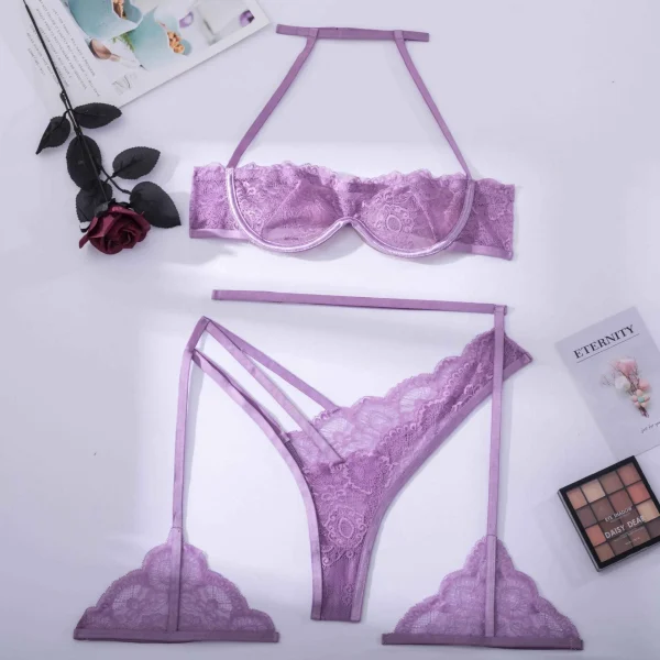 Lavender Whisper Sheer Lingerie Set